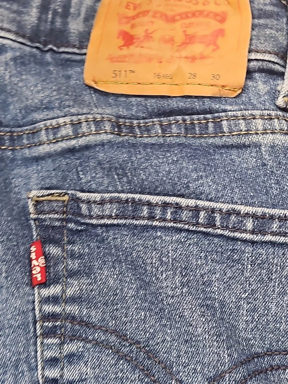 Levi's 511 Slim Boys Blue Jeans Size 16